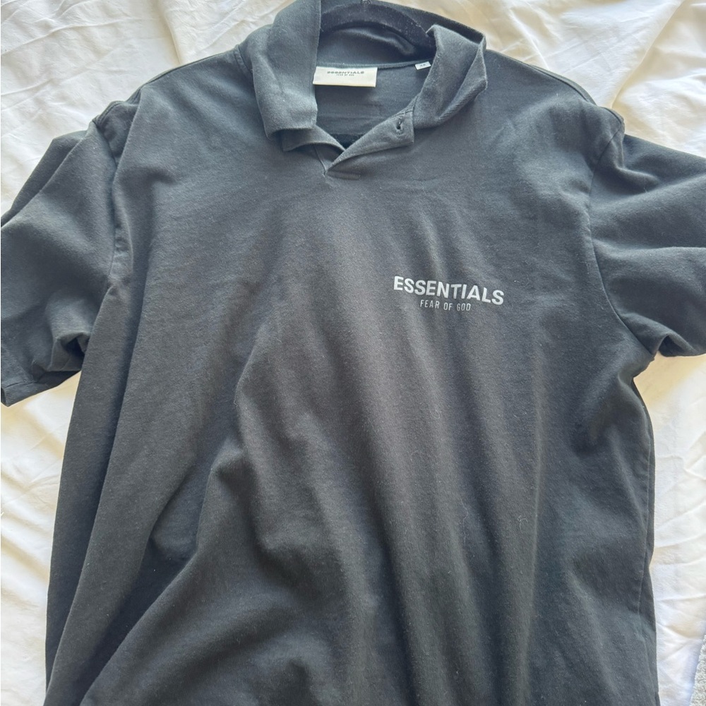 Fear of God Essentials Charcoal Polo Shirt